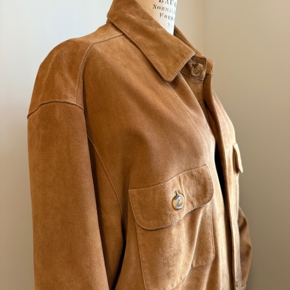 Cognac Suede Barn Jacket / Coat - Picture 3 of 16